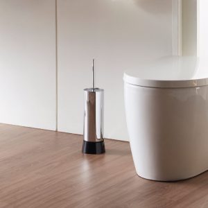 Bộ chổi vệ sinh toilet và thùng đựng bằng nhựa Krene N-1355 cao cấp, chất liệu thép không gỉ, chống nước, chống nhỏ giọt.