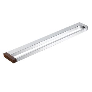 Alternative view of Thanh treo khăn Krene KH-704S-1 Cao Cấp – Gỗ Óc Chó, Thép Không Gỉ, Kẽm Mạ Crom Sáng bóng và Chống Oxy Hóa