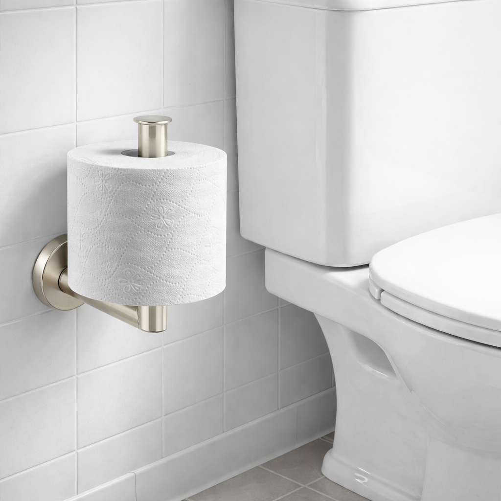 Lô đựng giấy vệ sinh Krene NU-126NI-2V Cao Cấp – Chất Liệu Thép Không Gỉ,Kết Hợp Kẽm Mạ Màu Nickel xước Bền Đẹp, Hoàn Thiện Sang Trọng Cho Phòng Tắm