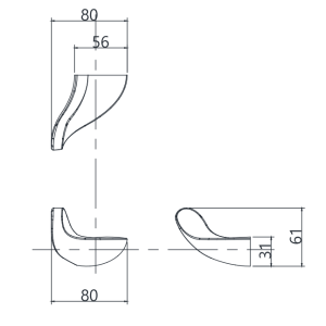Alternative view of Móc treo bằng kẽm mạ crom Krene KH-527S-5