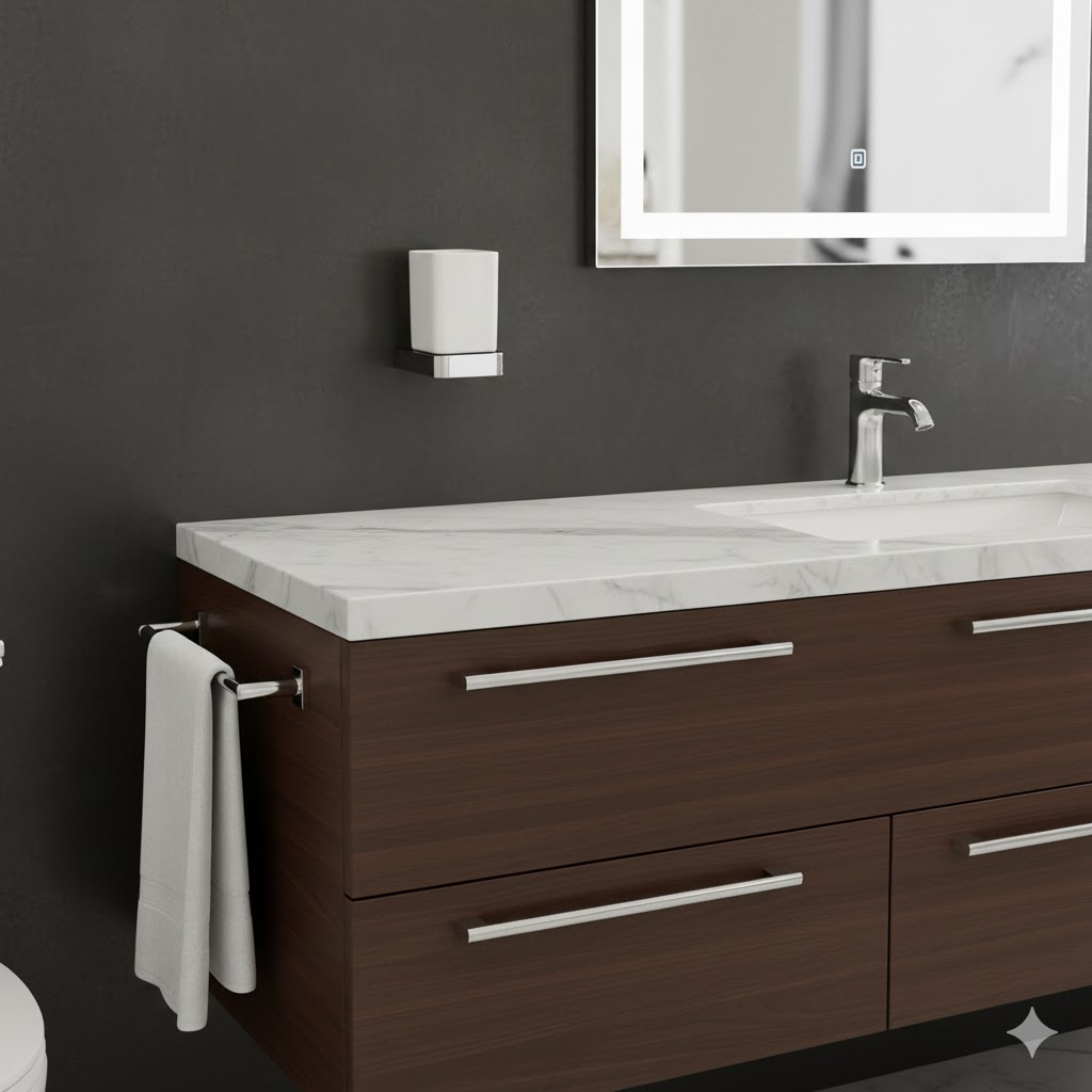 Cốc đánh răng Krene KH-530S-4 màu trắng sang trọng, Cao Cấp – Chất Liệu Kẽm, Chống Oxy Hóa, Bền Màu