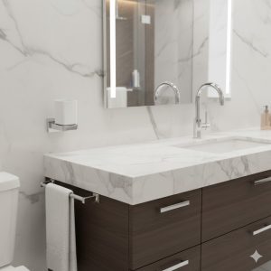 Cốc đánh răng Krene KH-705S-4 màu trắng sang trọng, Cao Cấp – Chất Liệu Kẽm, Chống Oxy Hóa, Bền Màu