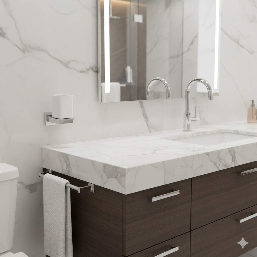 Cốc đánh răng Krene KH-705S-4 màu trắng sang trọng, Cao Cấp – Chất Liệu Kẽm, Chống Oxy Hóa, Bền Màu