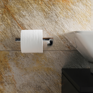 Lô giấy vệ sinh Krene KH-701S-2 Cao Cấp – Chất Liệu Thép Không Gỉ, Gỗ Óc Chó, Kết Hợp Kẽm Mạ Màu Crom Bền Đẹp, Hoàn Thiện Sang Trọng Cho Phòng Tắm