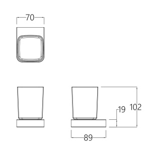 Alternative view of Cốc đánh răng Krene KH-530S-4 màu trắng sang trọng, Cao Cấp – Chất Liệu Kẽm, Chống Oxy Hóa, Bền Màu