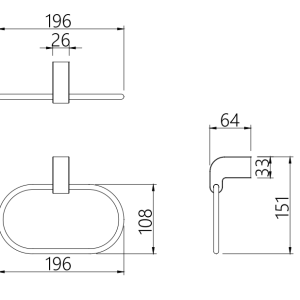 Alternative view of Vòng treo khăn Krene KH-530S-6 Cao Cấp, chất liệu Thép không gỉ,Kẽm Mạ Crom Bền Đẹp, Chống Oxy Hóa Theo Thời Gian
