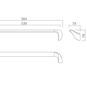 Alternative view of Thanh treo khăn Krene KH-527S-1A Cao Cấp – Thép Không Gỉ, Kẽm Mạ Crom Sáng bóng và Chống Oxy Hóa