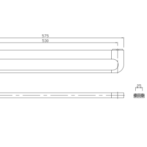 Alternative view of Thanh treo khăn Krene KH-703B-1 cao cấp - Thép Không Gỉ, Màu đen sang trọng, Chống Oxy Hóa và bền đẹp với thời gian
