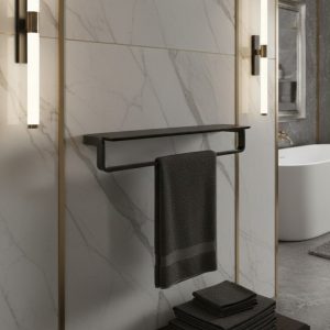 Thanh treo khăn Krene KH-705B-1 Cao Cấp – Thép Không Gỉ, Màu đen sang trọng, Chống Oxy Hóa và bền đẹp với thời gian