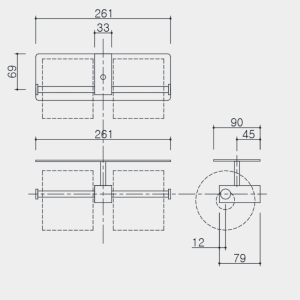 Alternative view of Lô giấy vệ sinh Krene KH-705B-2C Cao Cấp – chất liệu thép không gỉ, Màu Đen Bền Đẹp, Hoàn Thiện Sang Trọng Cho Phòng Tắm