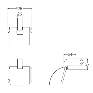 Alternative view of Lô giấy vệ sinh Krene KH-530S-2 Cao Cấp – Thép không gỉ, Bền Đẹp, Hoàn Thiện Sang Trọng Cho Phòng Tắm