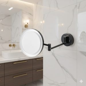 Gương trang điểm Krene (Có LED) SM-S017LED-BL cao cấp, nhập khẩu Hàn Quốc, màu đen sang trọng.