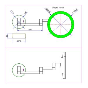 Alternative view of Gương trang điểm Krene (Có LED) SM-S017LED-BL cao cấp, nhập khẩu Hàn Quốc, màu đen sang trọng.