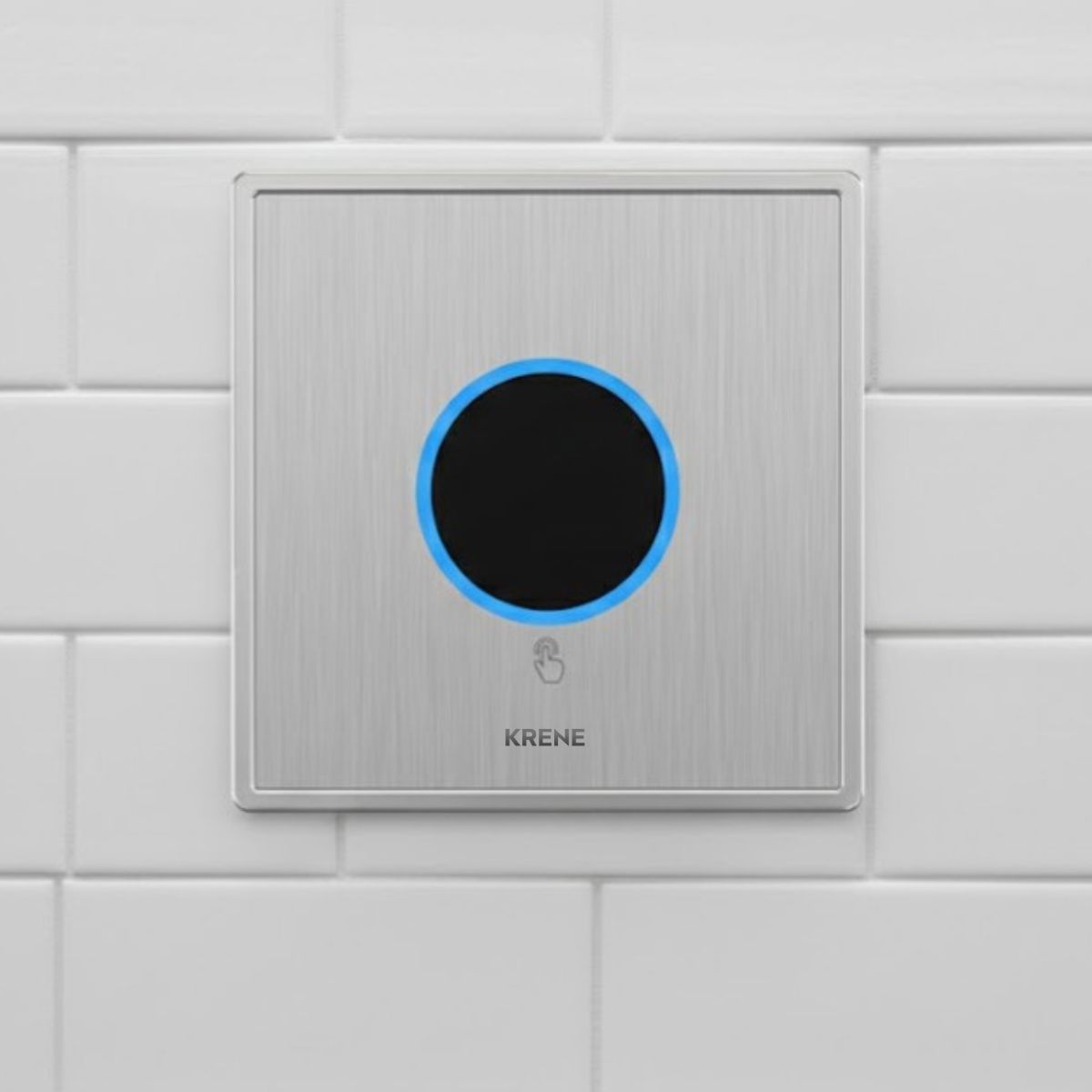 Cảm biến xả tiểu nam thiết kế hiện đại Krene – OUY8822A âm tường cao cấp – Chất liệu khung ABS mạ Chrome sang trọng.