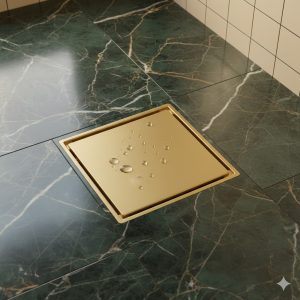 Ga thoát sàn Krene BAFDB0101-05 chất liệu đồng nguyên khối, dày , nặng, bền | Size 100 x 100 mm | Ngăn mùi và côn trùng