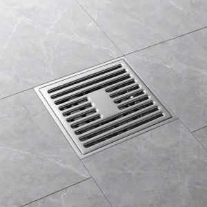 Ga thoát sàn Krene BAFDB01012-01 chất liệu đồng nguyên khối, dày, nặng, siêu bền | Size: 100 x 100 mm | Ngăn mùi và côn trùng