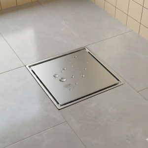 Ga thoát sàn Krene BAFDB0101-01 chất liệu đồng nguyên khối, dày, nặng, siêu bền | Size 100 x 100 mm | Ngăn mùi và côn trùng