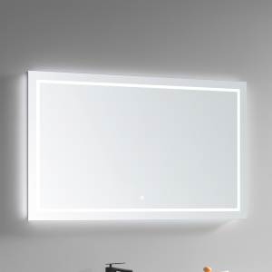 Gương treo tường hình chữ nhật Krene K1200 Cao cấp - Kính Dày 5 li - Có Đèn Led - Cảm Ứng Hiện Đại - Khung viền Dày 40cm hợp kim chống nước