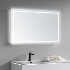 Alternative view of Gương treo tường hình chữ nhật Krene K1200 Cao cấp - Kính Dày 5 li - Có Đèn Led - Cảm Ứng Hiện Đại - Khung viền Dày 40cm hợp kim chống nước