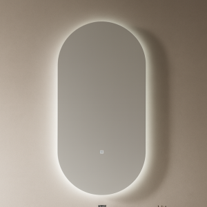 Gương treo tường hình oval Krene M800 - Led Sau - Cảm ứng hiện đại - Gương Dày 5 li - Khung viền 40cm hợp kim chống nước.