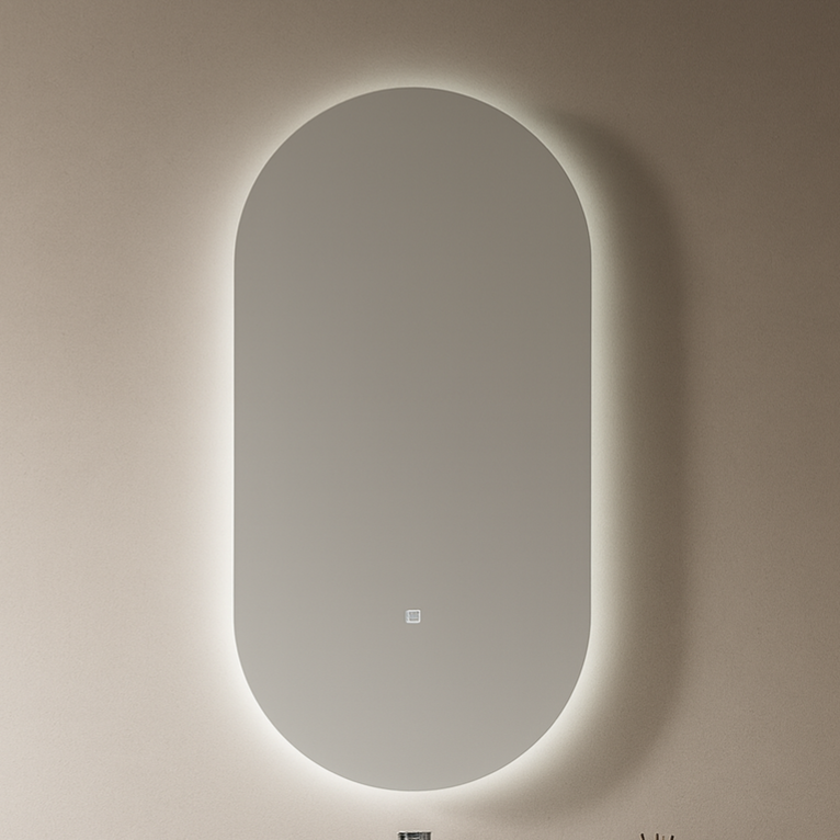 Gương treo tường hình oval Krene M800 – Led Sau – Cảm ứng hiện đại – Gương Dày 5 li – Khung viền 40cm hợp kim chống nước.