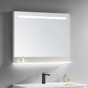 Alternative view of Gương treo tường hình chữ nhật Krene S1000 Cao cấp - Có kệ để đồ - Kính Dày 5 li - Có Đèn Led - Cảm Ứng Hiện Đại - Khung viền hợp kim chống nước