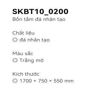 Alternative view of Bồn tắm đá nhân tạo Krene SKBT10-0200